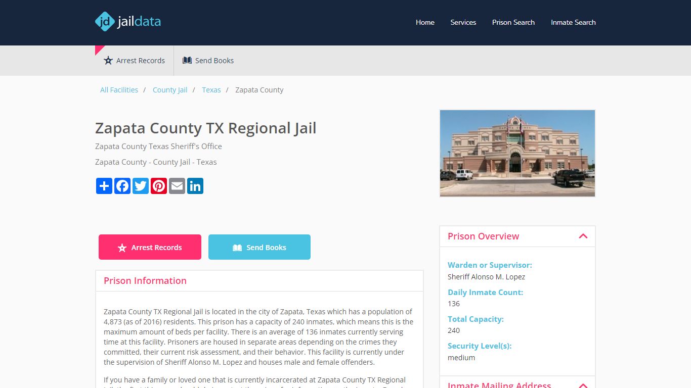 Zapata County TX Regional Jail Inmate Search and Prisoner Info - Zapata, TX
